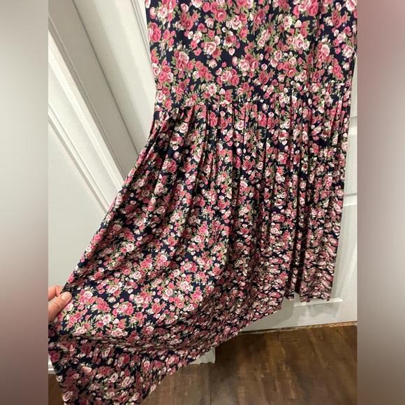 25-Vintage E. D. Michaels Melanie Drucker Dress Cottagecore Prairie Floral 11-12 - Picture 2 of 14